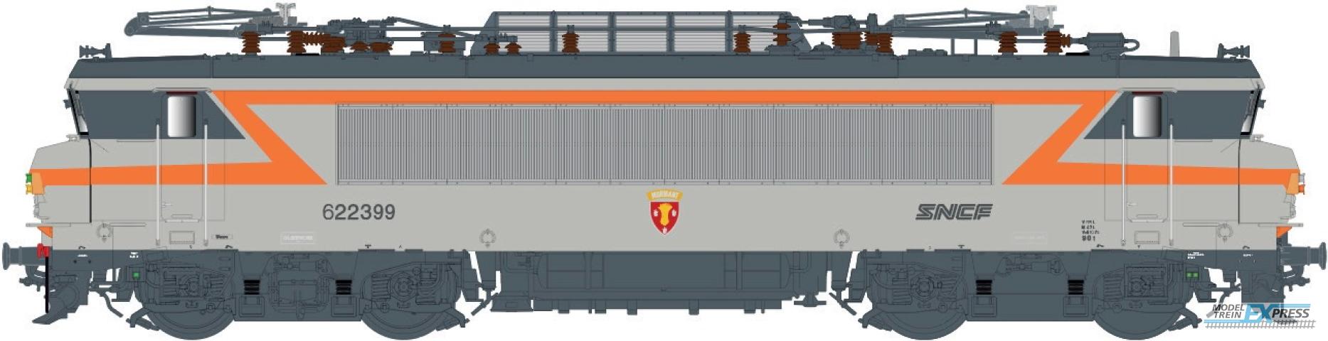 LS Models 11104S BB22399, livrée gris béton/orange, logo Nouille, 200 km/h  /  Ep. V  /  SNCF  /  HO  /  DC SOUND  /  1 P.