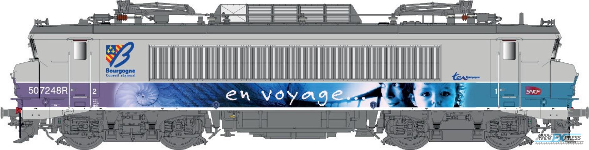 LS Models 11203 BB 7248R, gris/violet, En Voyage, réver, grande cabine, 160 km/h, Dépôt Dijon, Sigle Carmillon  /  Ep. VI  /  SNCF  /  HO  /  DC  /  1 P.