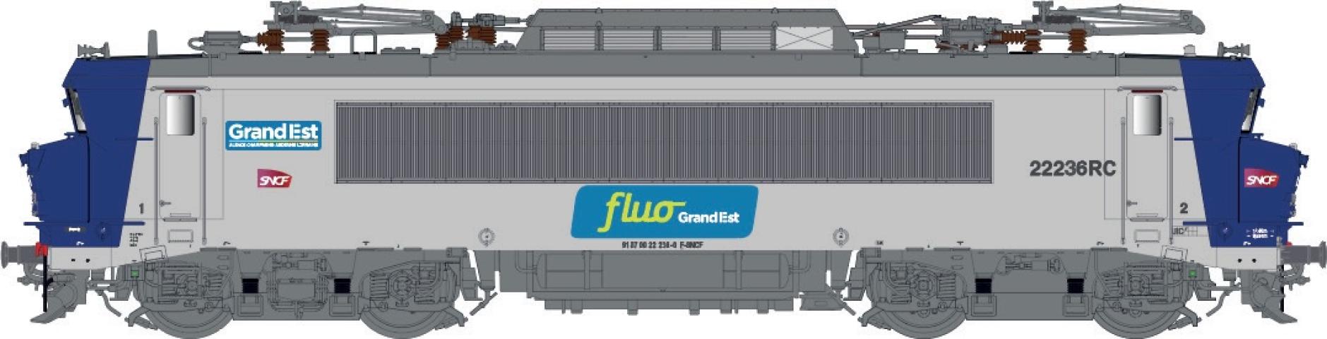 LS Models 11560 BB 22236 RC, grijs/blauw, "fluo Grand-Est" opschriften, Carmillion logo / SNCF / HO / AC / 1 P.