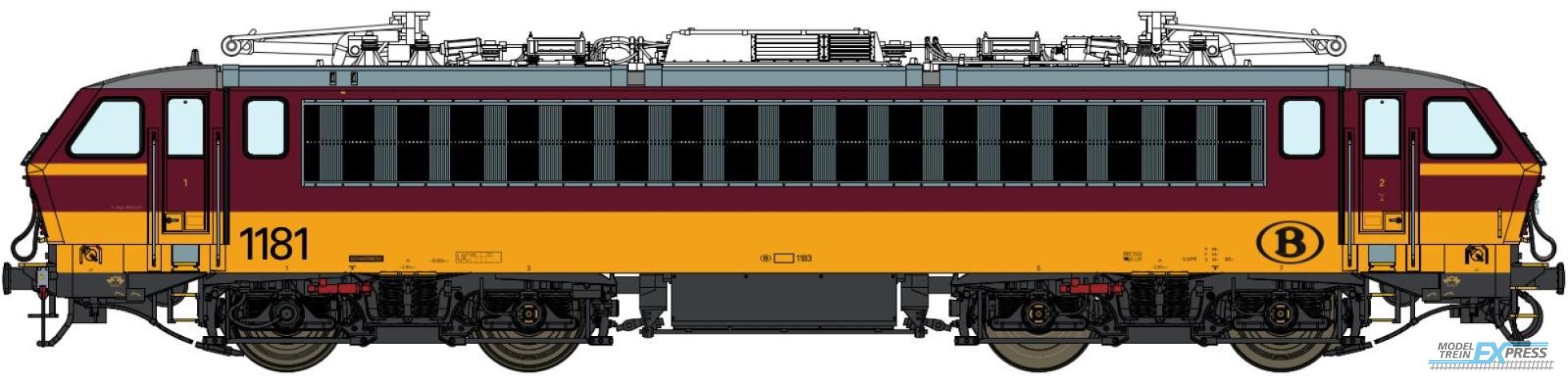 LS Models 1181 NMBS eloc nr. 1181 voor Beneluxdienst, tp. IV, zonder airco, zonder Magelan logo, gelijkstroom analoog, exclusief Modeltreinexpress