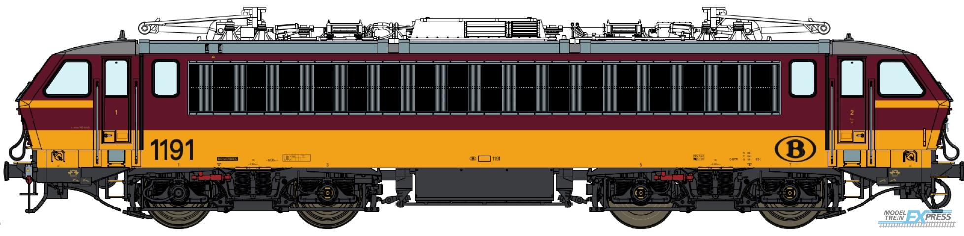 LS Models 1191 NMBS eloc nr. 1191 voor Beneluxdienst, tp. IV, zonder airco, zonder Magelan logo, gelijkstroom analoog, exclusief Modeltreinexpress