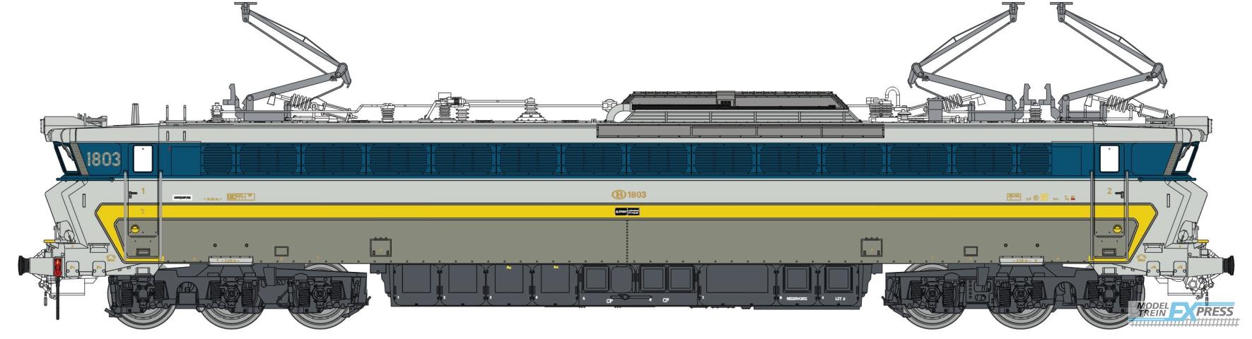 LS Models 12050 1803, grijs/inox, gele en licht blauwe band, nieuwe kolpampen, inox hoeken  /  Ep. IVB  /  SNCB  /  HO  /  DC  /  1 P.