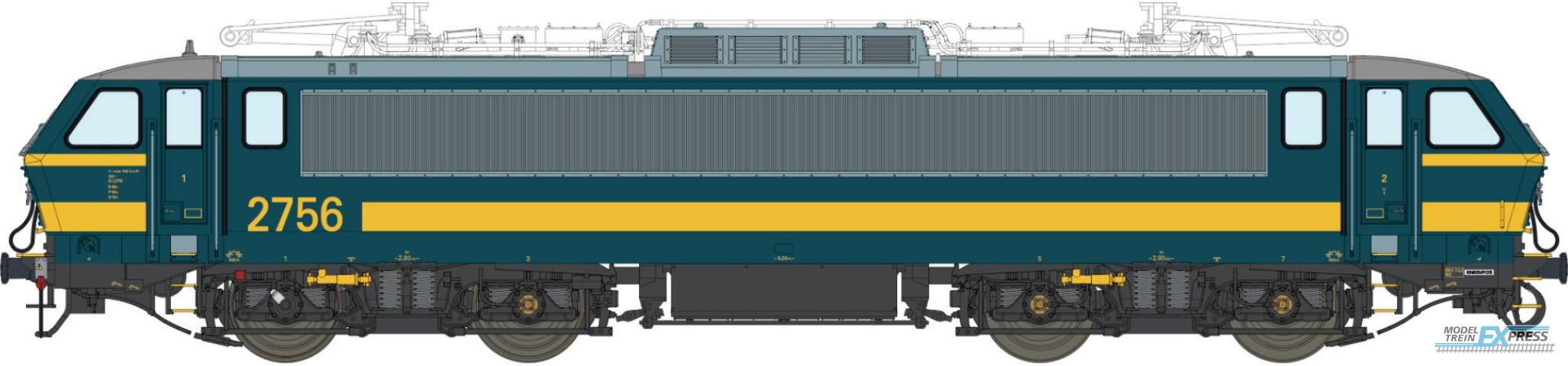 LS Models 12063 2756, blauw, gele lijn, 2e serie  /  Ep. V-VI  /  SNCB  /  HO  /  DC  /  1 P.