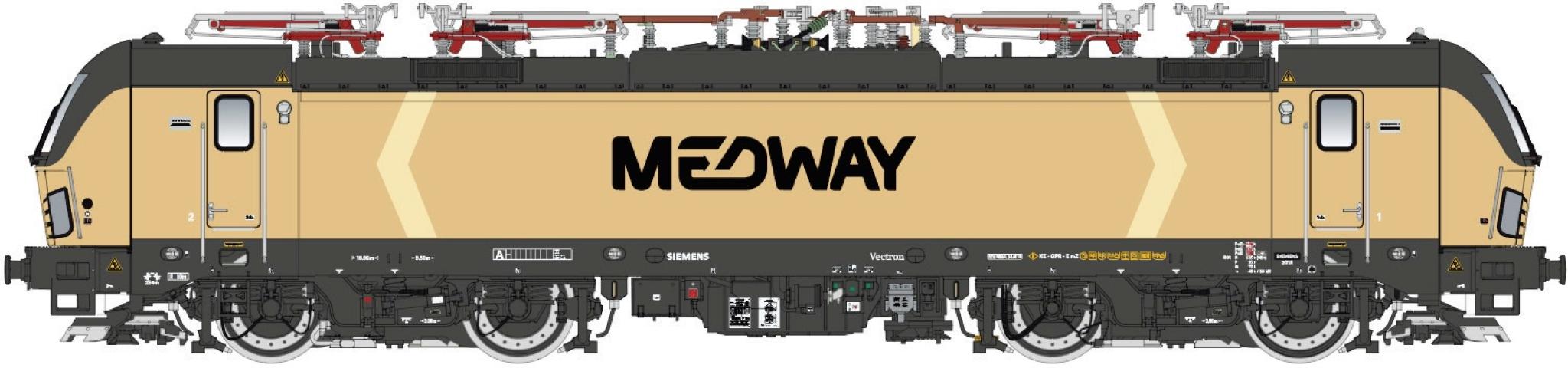LS Models 12140 Siemens Vectron, geel / Ep. VI / MEDWAY / HO / DC / 1 P.