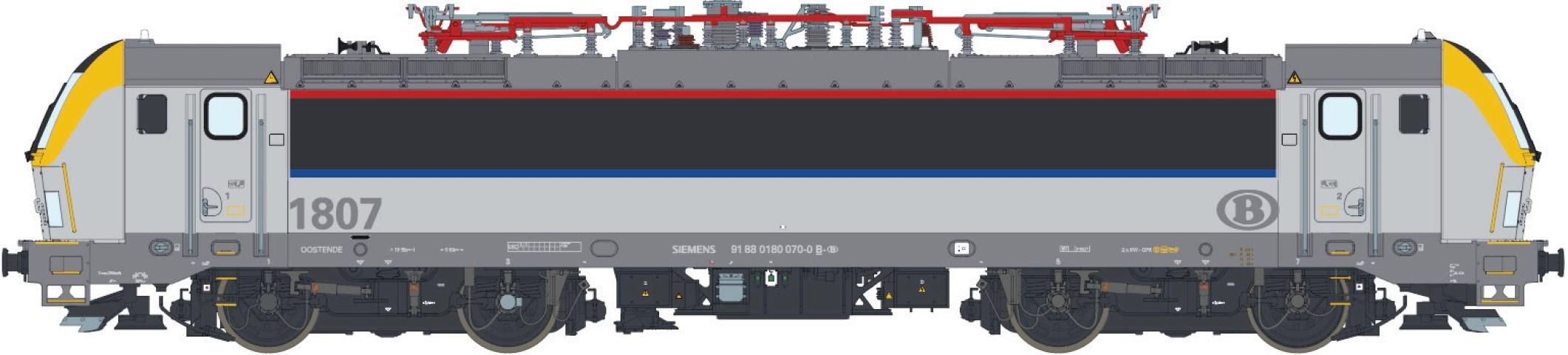LS Models 12210 1807, wit, gele voorkanten, fabriek uitvoering  /  Ep. VI  /  SNCB  /  HO  /  DC  /  1 P.