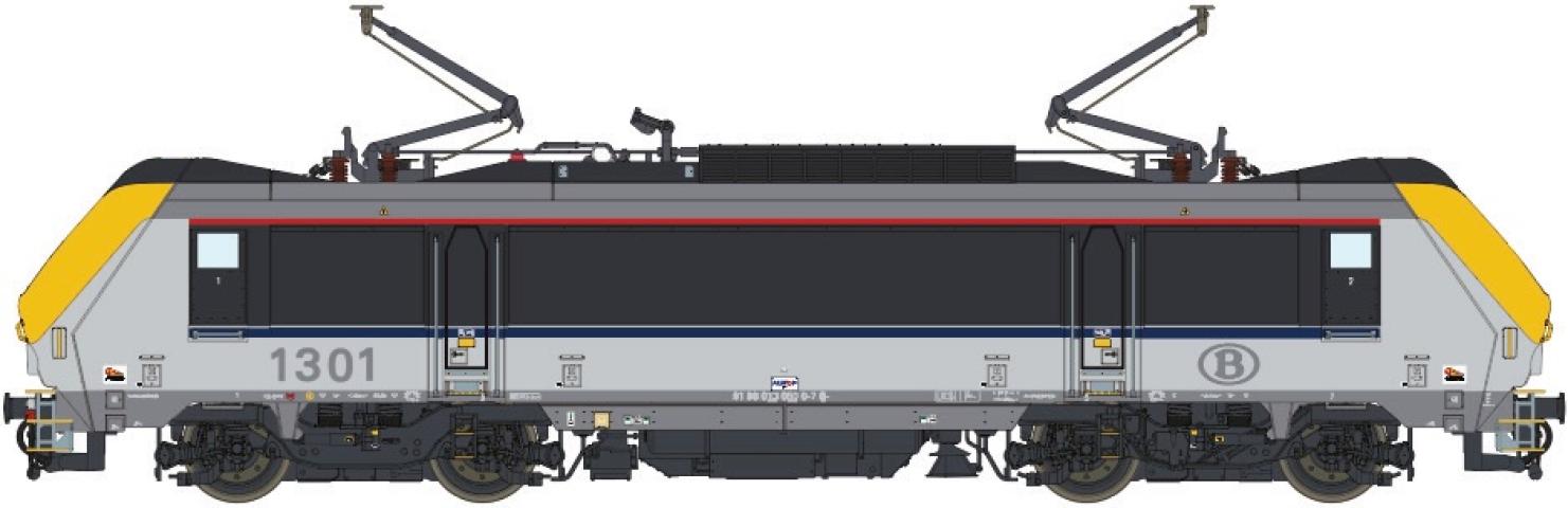 LS Models 12500 1301, wit, gele neuzen, fabriek uitlevering / Ep. V / SNCB / HO / AC / 1 P.