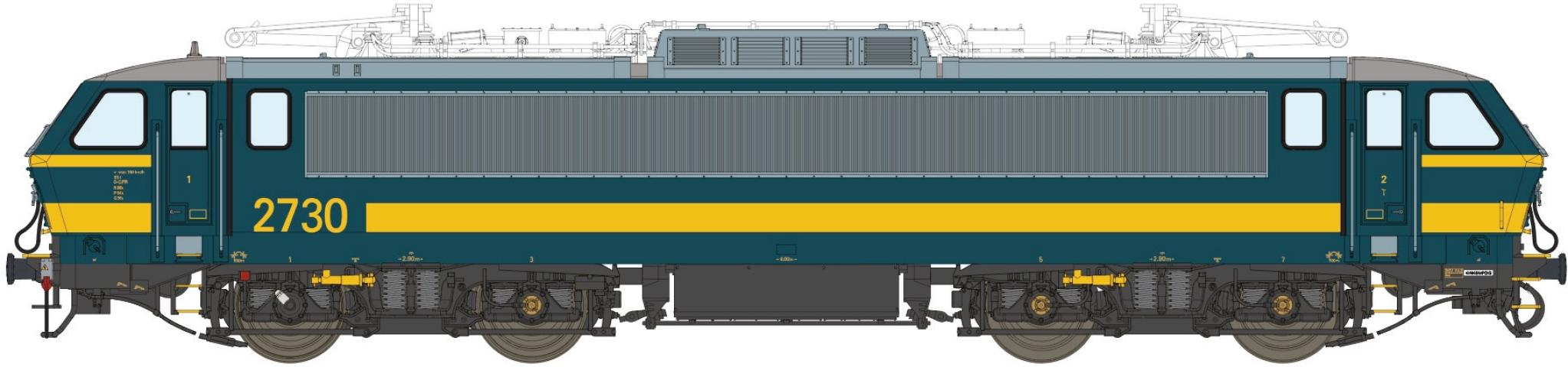 LS Models 13081S 2730, blauw, gele lijn / Ep. VI / SNCB / HO / DC SOUND / 1 P.