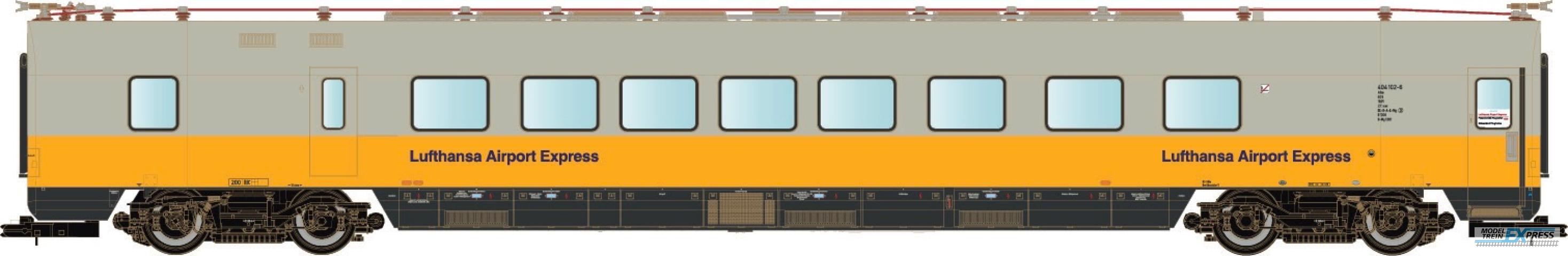 LS Models 16007 ET 403, restauratie-rijtuig, geel/grijs,  Lufthansa Airport Express, versterkingswagen  /  Ep. IVb  /  DB  /  HO  /  DC  /  1 P.