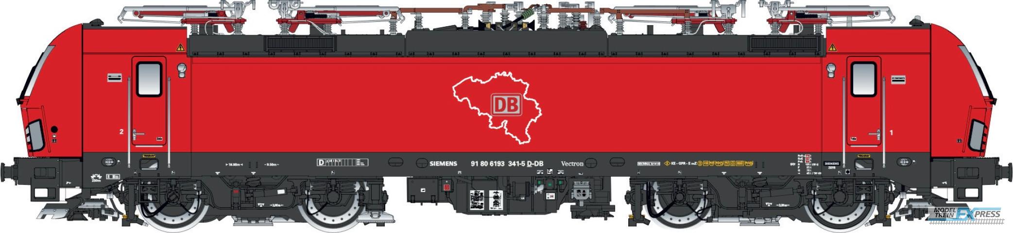 LS Models 16076S Siemens Vectron MS, Deutshe Bahn Cargo, 4 pantografen, verkeersrod, kaart van België; goedgekeurd voor D/A/I/NL/B  /  Ep. VI  /  ---  /  HO  /  DC SOUND  /  1 P.