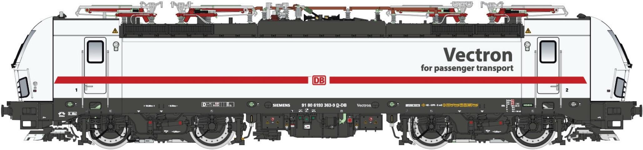 LS Models 16569 Siemens Vectron, BR 193, wit / Ep. VI / DB-AG / HO / AC / 1 P.