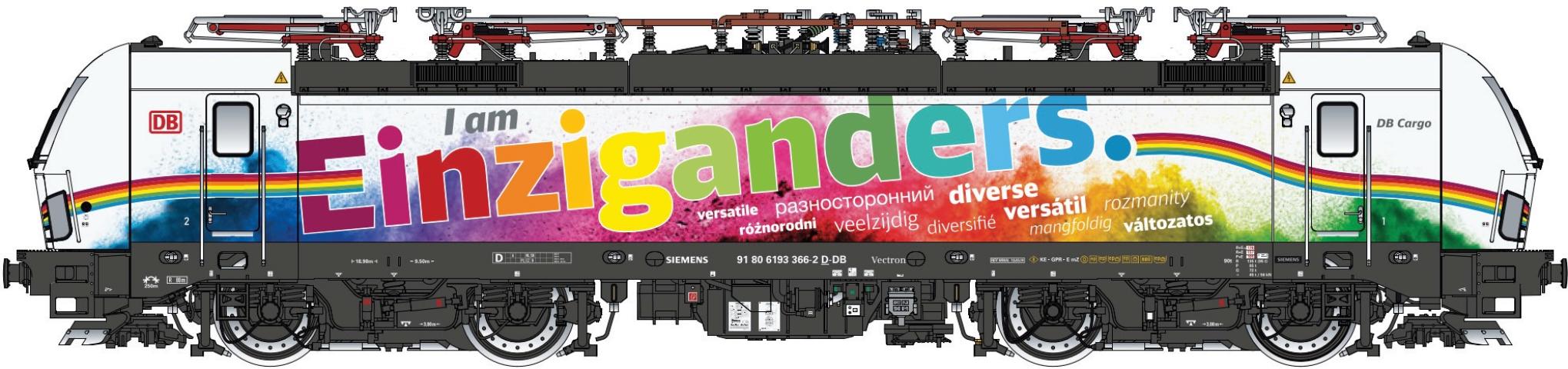 LS Models 16575 Siemens Vectron MS, wit, "I am Einziganders"  /  Ep. VI  /  DB Cargo  /  HO  /  AC  /  1 P.