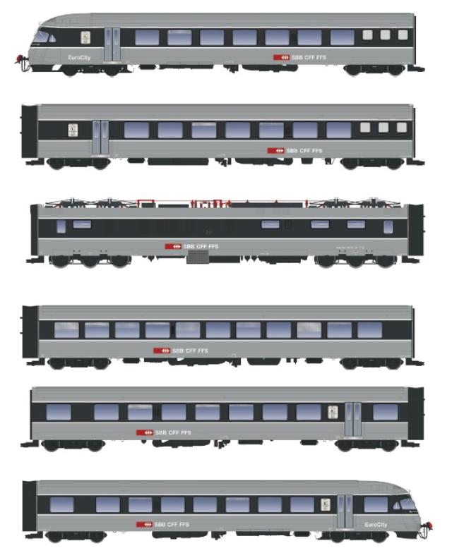 LS Models 17025 RABe, grijs, EC, zes delen  /  Ep. IV-V  /  SBB  /  HO  /  DC  /  1 P.