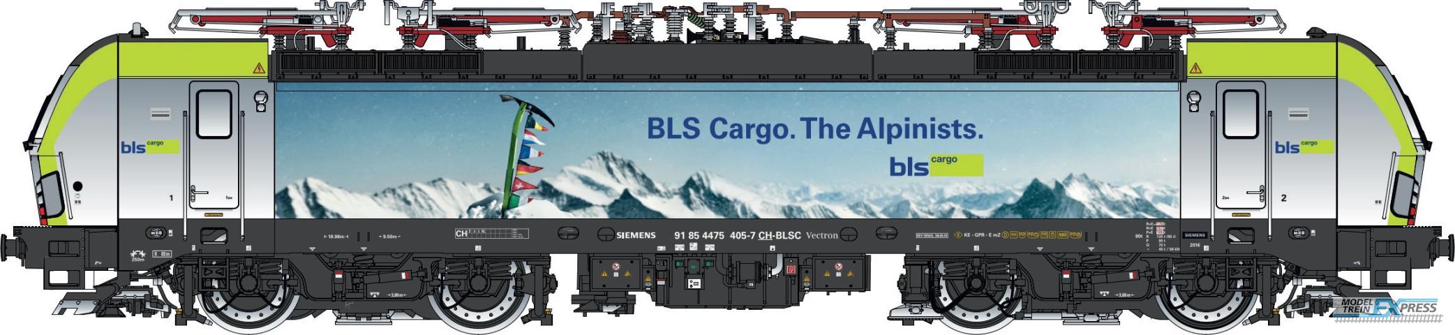 LS Models 17115 BLS Cargo Vectron MS, 91 85 4475 405-7 CH-BLSC, 4 pantographs,  /  Ep. VI  /  ---  /  HO  /  DC  /  1 P.