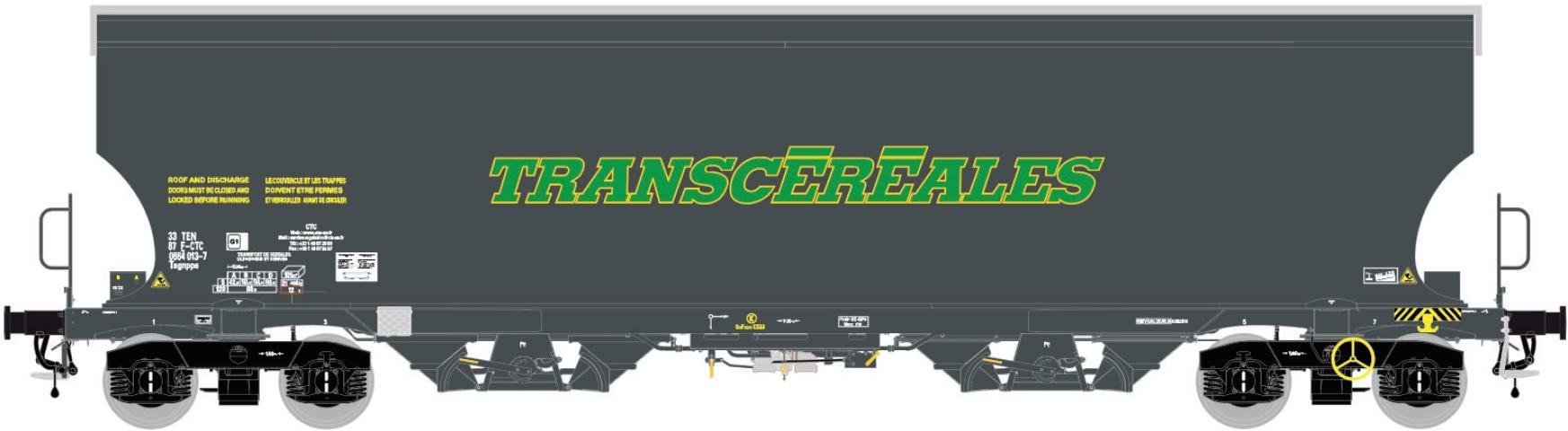 LS Models 30597 Tagnpps, donkergrijs, TRANSCEREALES / Ep. VI / SNCF / HO / DC / 1 P.