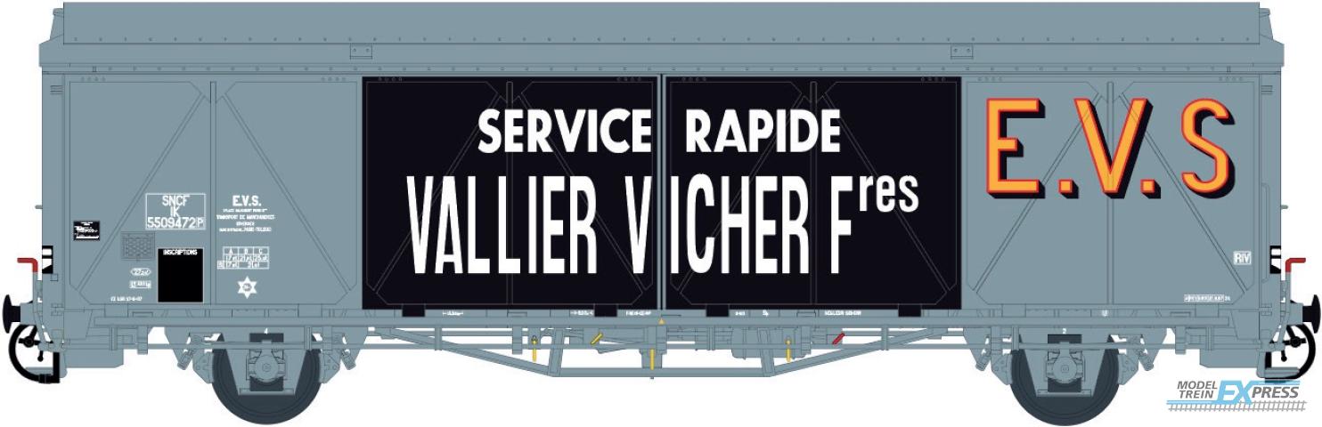 LS Models 30687 EVS IK, grijs/zwart, "service rapide VALLIER VICHER Frères", versterkte wanden, hoog dak / Ep.III / SNCF / HO / DC / 1 P.