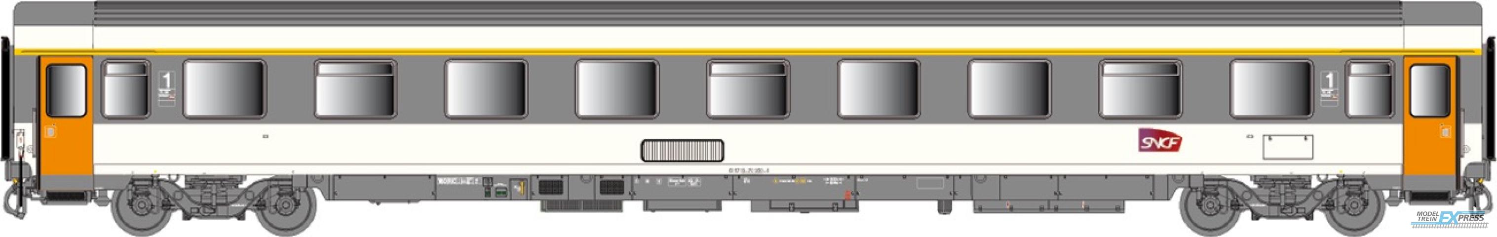 LS Models 40362 VSE A9u, Corail, carmillon logo, met airco  /  Ep. V-VI  /  SNCF  /  HO  /  DC  /  1 P.
