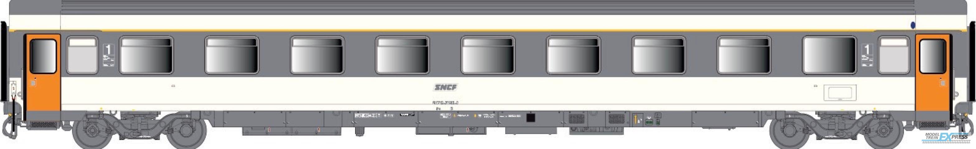 LS Models 40380 VSE A9u, Corail, omkaderd logo, met airco / Ep. IV / SNCF / HO / DC / 1 P.