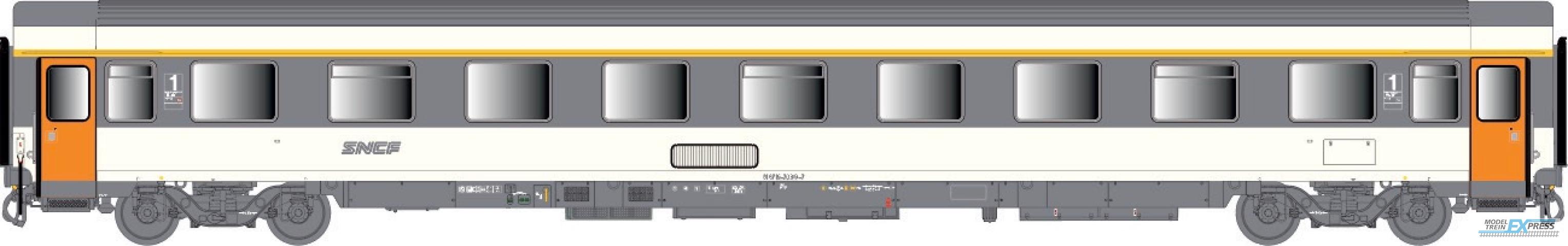 LS Models 40381 VSE A9u, Corail, noedel logo, met airco / Ep. IV / SNCF / HO / DC / 1 P.