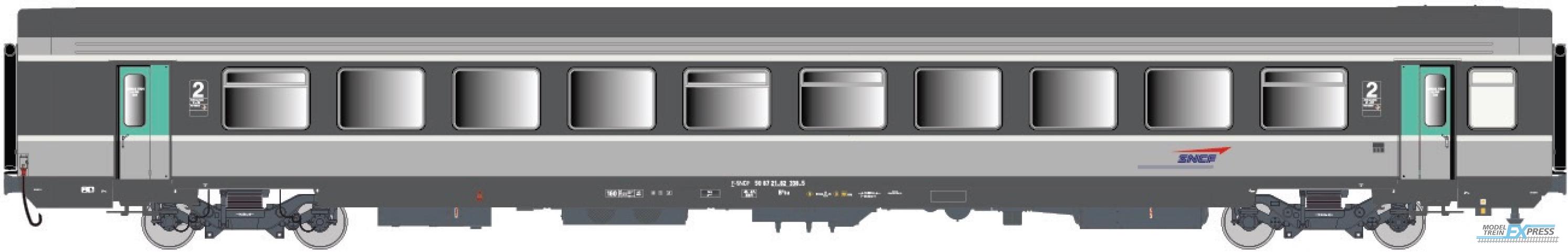 LS Models 40606 VTU B11tu, Corail+ livrei, pet-logo, met binnenverlichting / Ep. V / SNCF / HO / DC / 1 P.