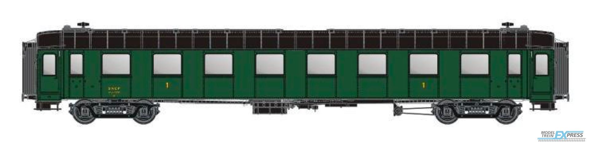 LS Models 40936 Rijtuig A8, zichtbare klinknagels, groen, ex PLM, opschriften 1938