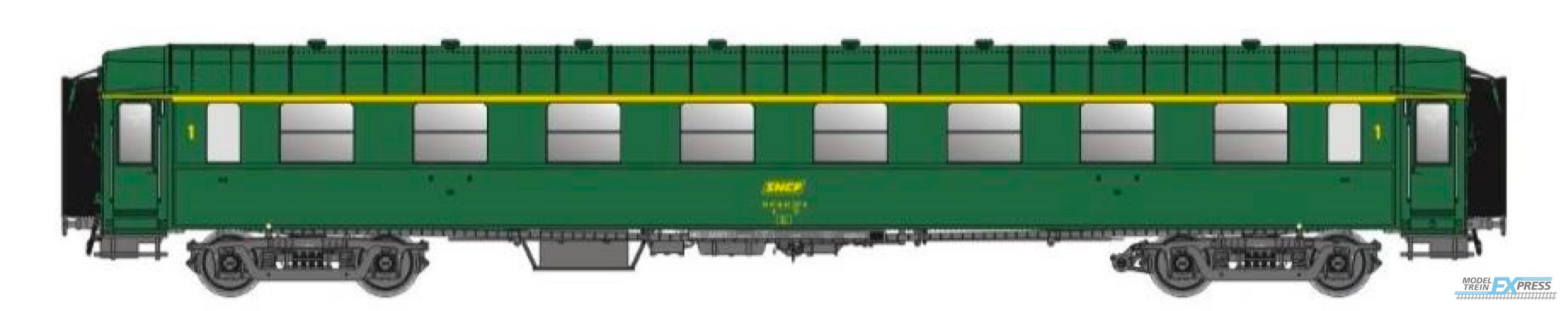 LS Models 40942 OCEM, groen, A8, onderstel grijs, dak en uiteinden groen, / Ep. IVA / SNCF / HO / DC / 1 P.
