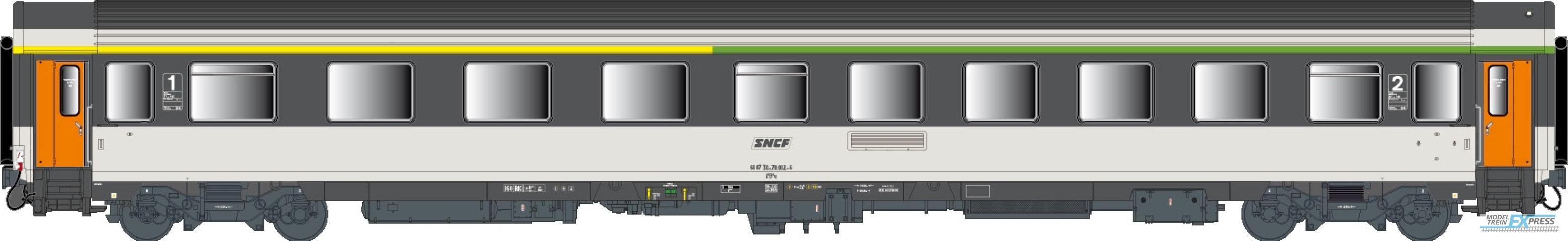 LS Models 41301 Vu, Corail, omkaderd logo  /  Ep. IV-V  /  SNCF  /  HO  /  DC  /  1 P.