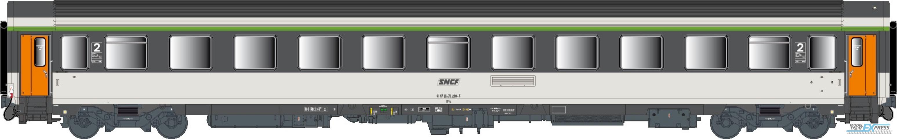 LS Models 41303 Vu, Corail, omkaderd logo  /  Ep. IV-V  /  SNCF  /  HO  /  DC  /  1 P.