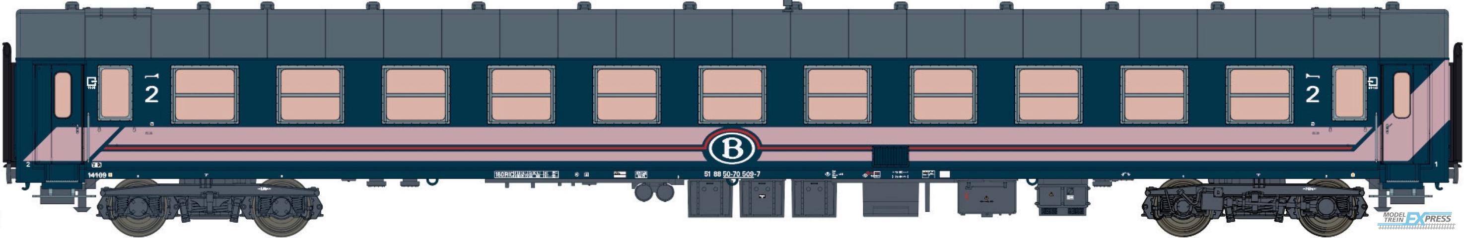 LS Models 42079 I5 Bc10, blauw, roze lijnen, B-logo, aanvulling SKI EXPRESS  /  Ep. VI  /  SNCB  /  HO  /  DC  /  1 P.