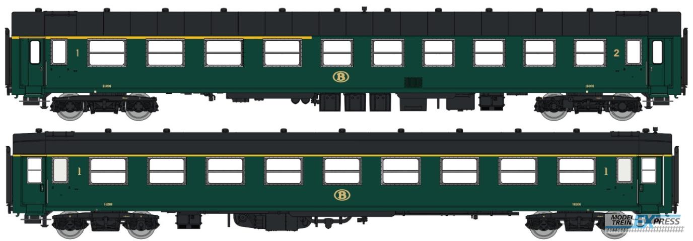 LS Models 42159 A4B6 + A9 proto, groen,  /  Ep. III  /  SNCB  /  HO  /  DC  /  2 P.