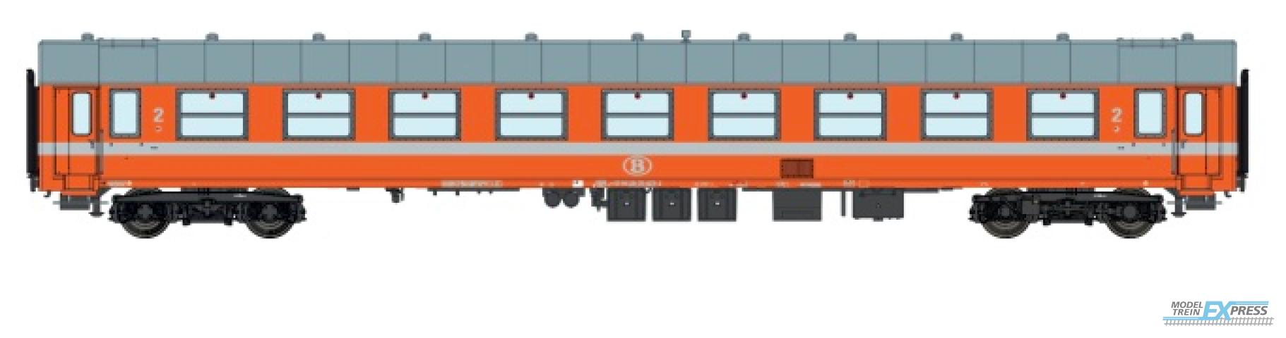 LS Models 42181 I4 B9 ex A9, orange, toit argenté / oranje, silver dak.  /  Ep. IV-V  /  SNCB  /  HO  /  DC  /  1 P.