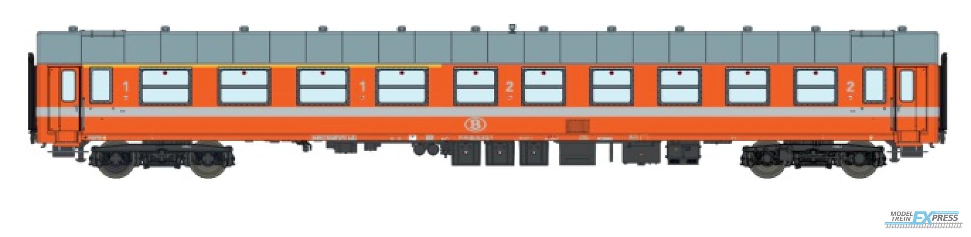 LS Models 42182 I4 A4B6, orange, toit argenté / oranje, silver dak.  /  Ep. IV-V  /  SNCB  /  HO  /  DC  /  1 P.