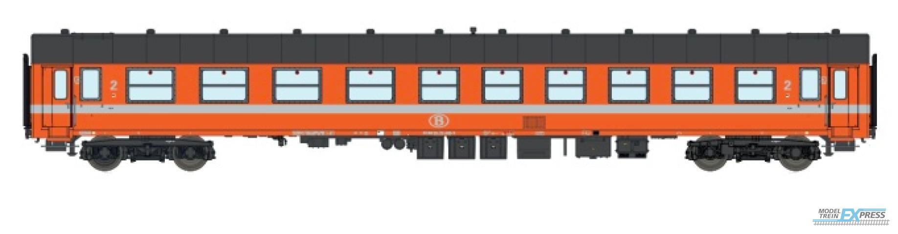 LS Models 42183 I4 B9 ex.A9, orange, toit gris / oranje, grijs dak.  /  Ep. IV-V  /  SNCB  /  HO  /  DC  /  1 P.