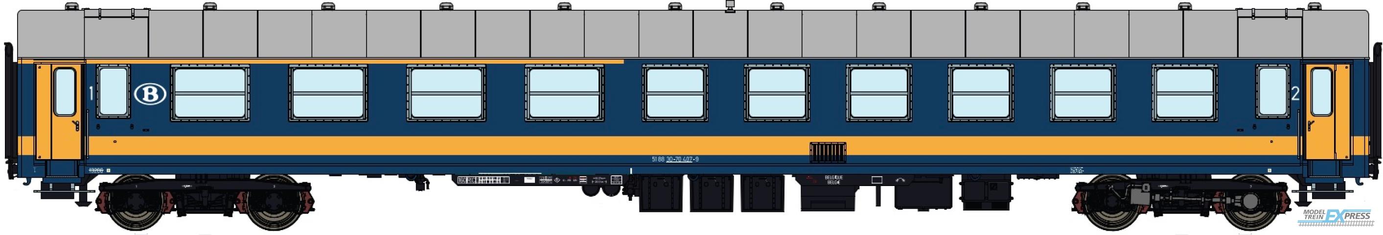 LS Models 42185 I4 A4B6, blauw/geel Benelux, grijs dak / Ep. IVb / SNCB / HO / DC / 1 P.