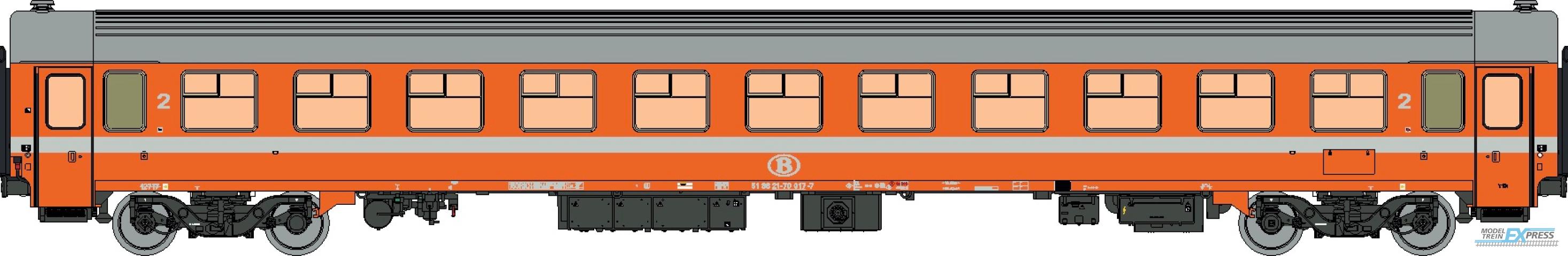 LS Models 42374 I10 B, oranje, witte lijn  /  Ep. IV-V  /  SNCB  /  HO  /  DC  /  1 P.