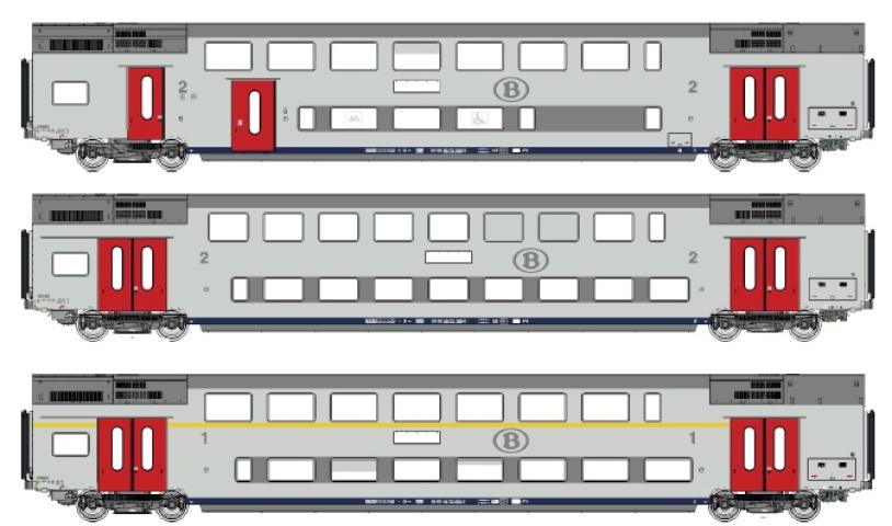 LS Models 43103DC M6, BD + B + A, wit, rode deuren / Ep. Vb / SNCB / DC / 3 P.