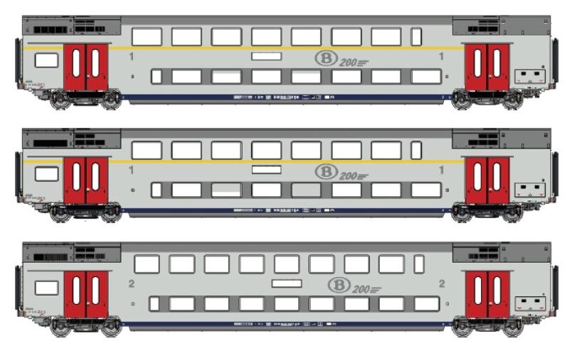 LS Models 43604AC M6, A + A + B, wit, rode deuren, 200 km/h / Ep. VI / SNCB / AC / 3 P.
