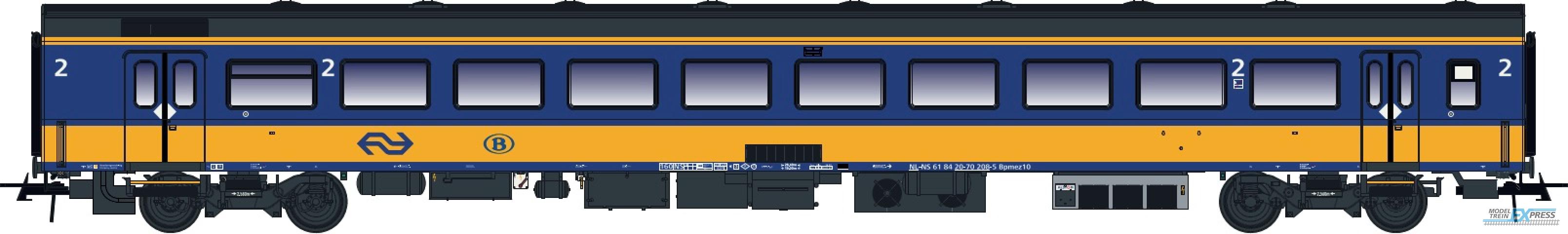 LS Models 44237 ICRmh Bpmez10, InterCity blauw, gele band, Benelux  /  Ep. V-VI  /  NS  /  HO  /  DC  /  1 P.
