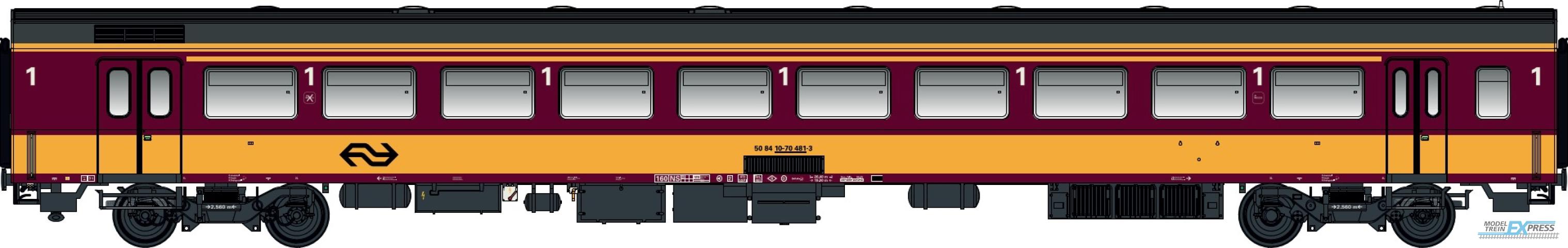 LS Models 44261 ICR, Benelux, rood, gele band, zonder airco  /  Ep. IV-VA  /  NS  /  HO  /  DC  /  1 P.