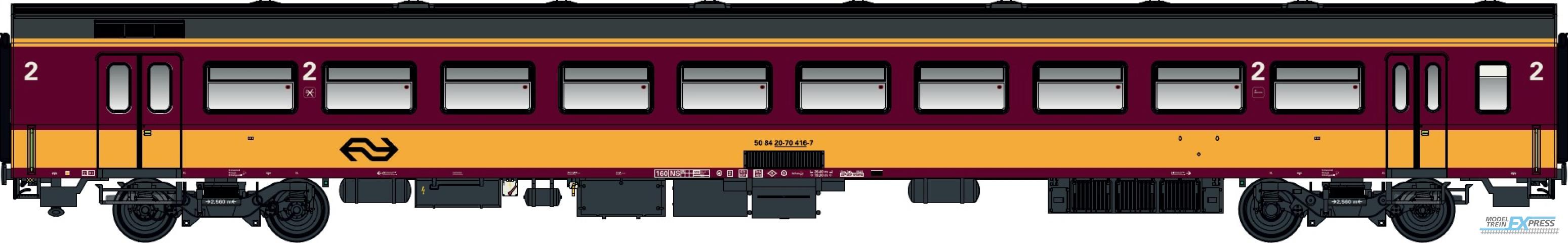 LS Models 44266 ICR B10 Benelux rood/geel, zonder airco /   / NS / HO / DC / 1 P.