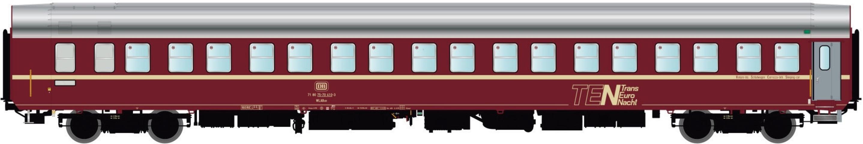 LS Models 46150 WLABsm 166, rood, zilver dak, TEN logo, DB logo / Ep. IVb / DB / HO / DC / 1 P.