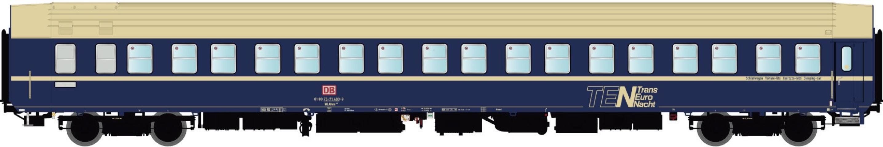 LS Models 46156 WLABsm 166, blauw, crème dak, TEN logo, DBAG logo  /  Ep. Vb  /  DB-AG  /  HO  /  DC  /  1 P.