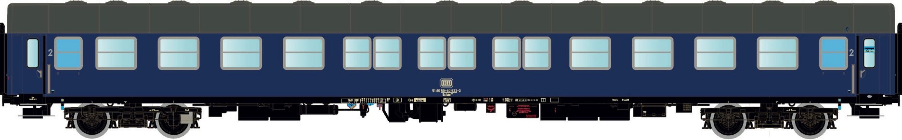 LS Models 46180 Bctm256 ligrijtuig, blauw, blokremmen / Ep. IV / DB / HO / DC / 1 P.