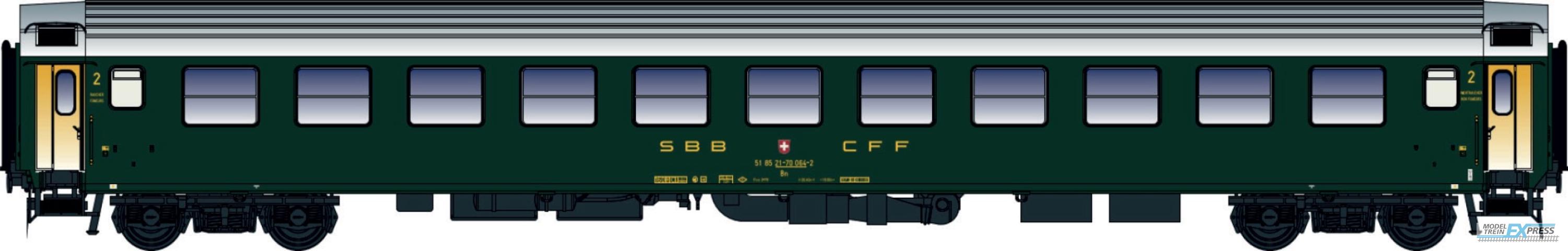LS Models 472011 Bm, groen, oude logo, 11 coupés  /  Ep. IV  /  SBB  /  HO  /  DC  /  1 P.