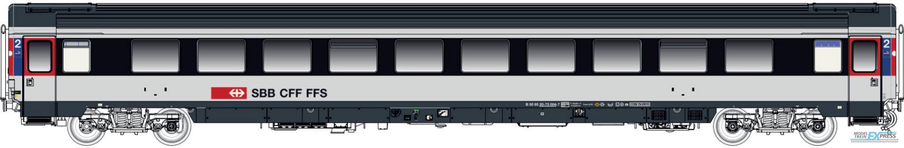LS Models 47242 B, grijs/wit/rood, korte rode band, IC, fiets logo, nieuwe logo  /  Ep. V-VI  /  SBB  /  HO  /  DC  /  1 P.