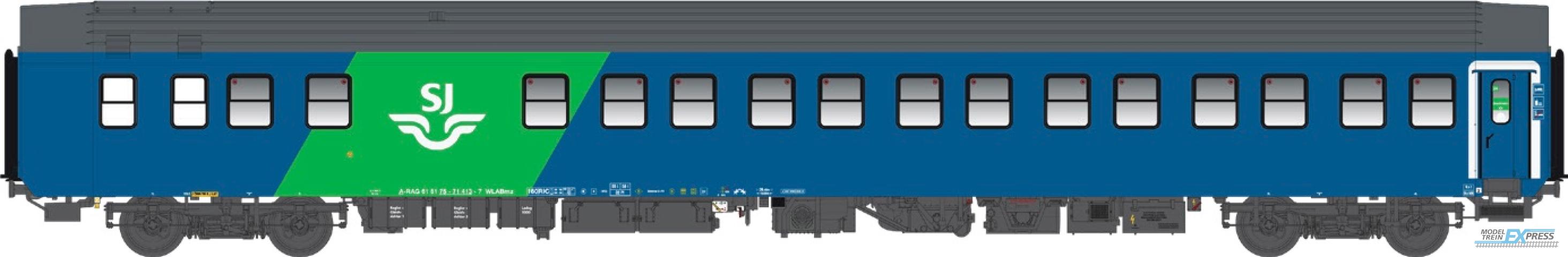 LS Models 48092 T2S, Schlafwagen RDC WLABmz 75-71 (T2S/AB32s) vermietet an SJ  /  Ep. VI  /  DSB  /  HO  /  DC  /  1 P.