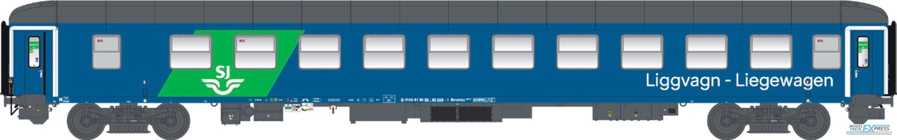 LS Models 48095 Bvcmbz 249.1, Liegewagen RDC (behindertengerecht) vermietet an SJ  /  Ep. VI  /  ---  /  HO  /  DC  /  1 P.