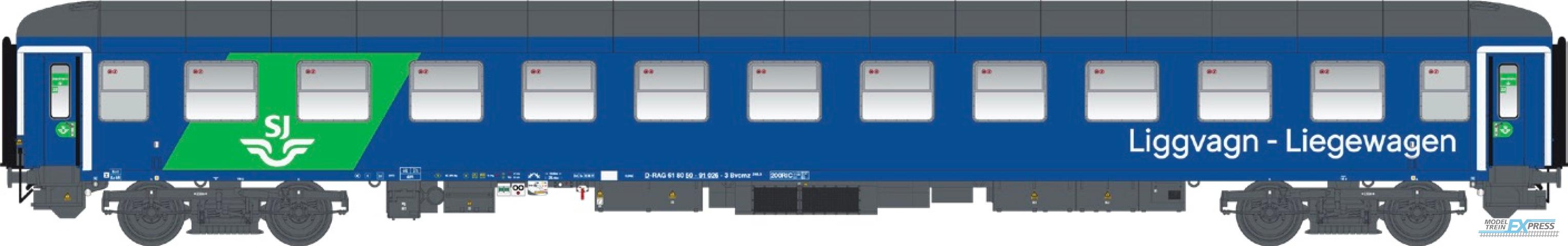 LS Models 48098 Bvcmz , couchetet car RDC, rented by SJ  /  Ep. VI  /  ---  /  HO  /  DC  /  1 P.