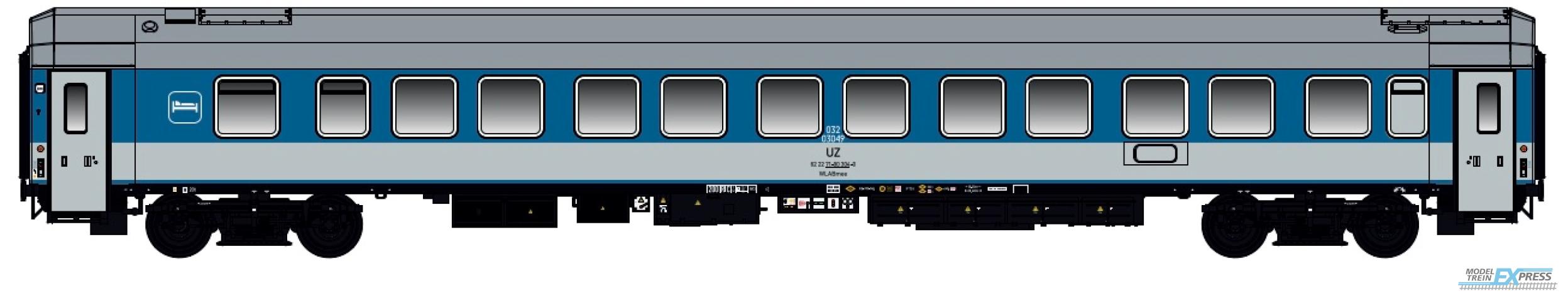 LS Models 48211 Oekraïens slaaprijtuig WLABmee / Ep. V (1996) / UZ / HO / DC / 1 P.