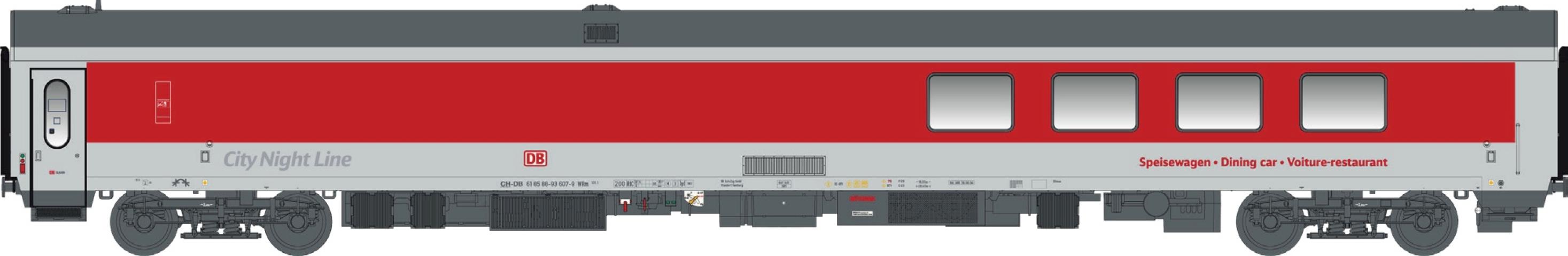 LS Models 49067AC WRmz 131.1, wit/rood, opschrift "City Night Line" / Ep. V / DB-AG / HO / AC / 1 P.