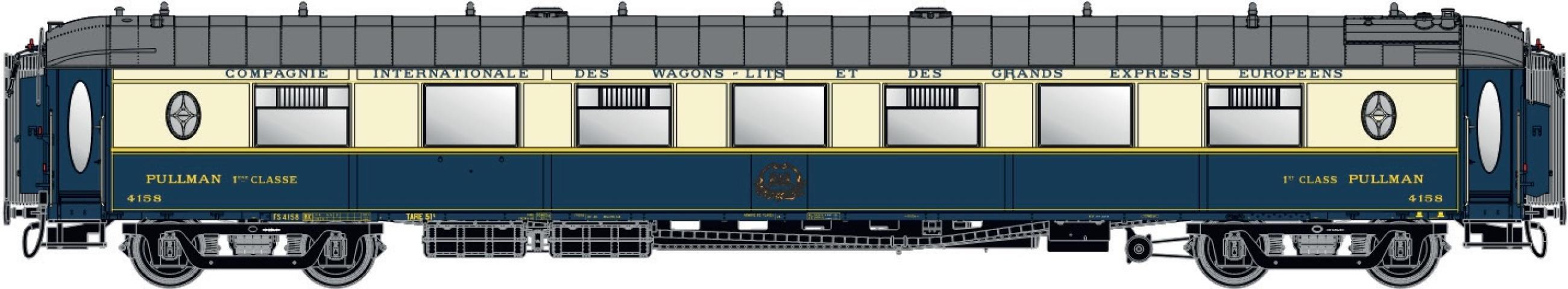 LS Models 49181 CIWL Pullman côte d' Azur, WP, blauw/crème, livrei 1935, monogram / Ep. IIIb / CIWL / HO / DC / 1 P.